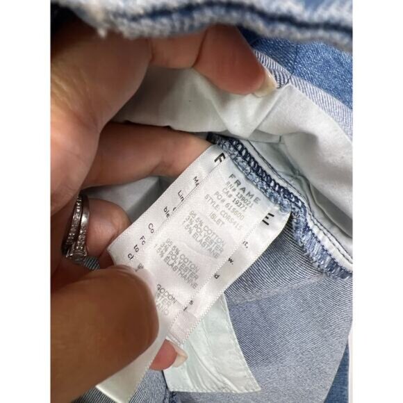 NEW Frame Claire Button Up Blue Denim Sleeveless Mini Dress Jumper Size: Small - Picture 5 of 7